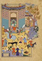 Sale of a Donkey. Haft Aurang, Jami. 1556-65. Freer